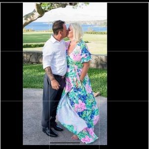 Emmerson Wrap Maxi Dress in Multi Island Escape by Lilly Pulitzer